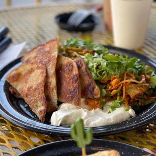 a plate of food on a table