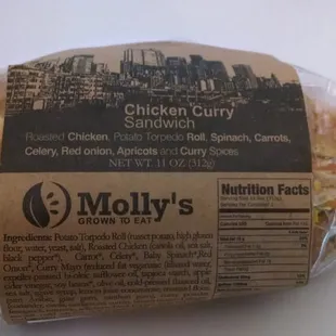 Bagged Chicken Curry Sandwich