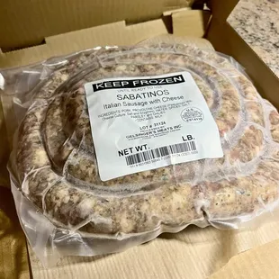 Love that you can still buy Sabintos sausage to go!