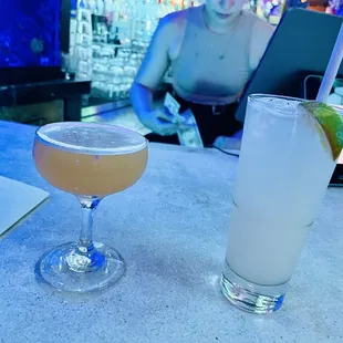 Drinks. Left is bee sting I think