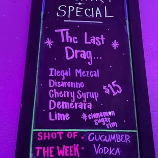 Drink specials