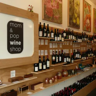 shelves of bottles of wine