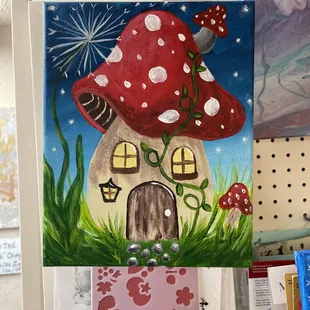 Mushroom Canvas Painting