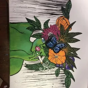 Customers painting