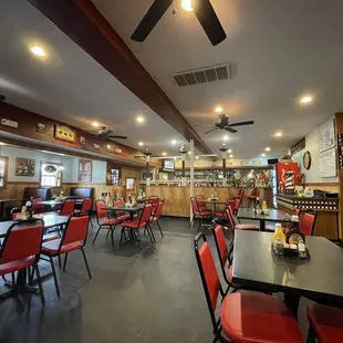 the inside of a restaurant