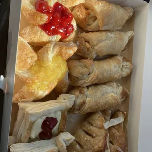 My box of pastries. Yummy!!