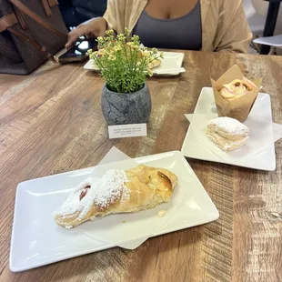 Hybrid, guava pastry, pistachio cupcake