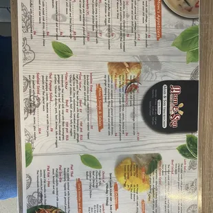 the menu