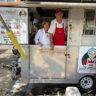 Husband and Wife who works hard running the small but GIGANTOR FLAVOR of food!