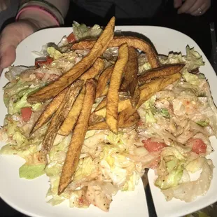 Grilled chicken salad. 9 out of 10.