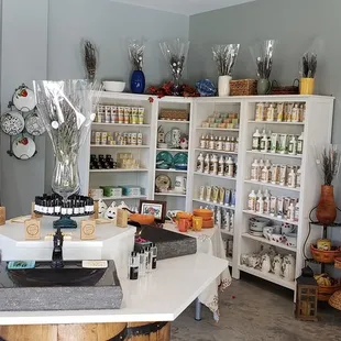 Blue limestone sinks sitting on bourbon barrels. used to test products