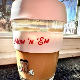 Latte in their branded KeepCup
