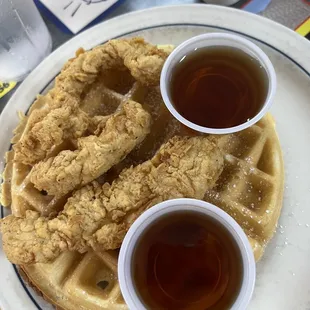 Chicken and waffles