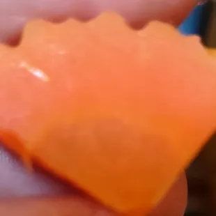 Definitely a carrot. See the core? Not sweet potato as on the ingredients of this dish. Very small pieces of pork too. Mostly white potatoes