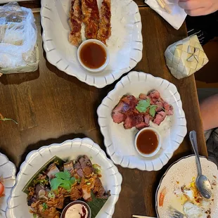 a table full of food