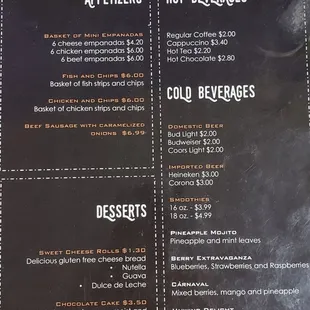 Menu - Back