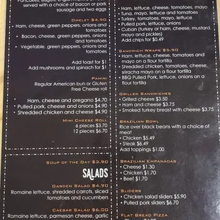Menu - Front