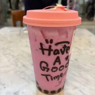 Rose milk tea (NO rose taste at all)