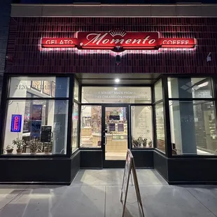 the entrance to the store