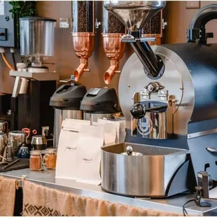 a coffee machine on a counter