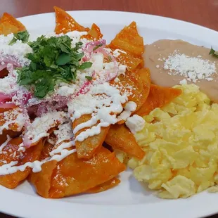 Chilaquiles were just okay for me, but my husband liked them. Anyways, passable for someone who has never had them homemade.