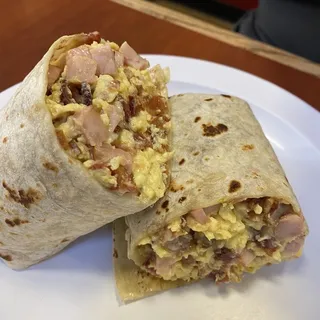 Bacon and Ham Burrito Pl