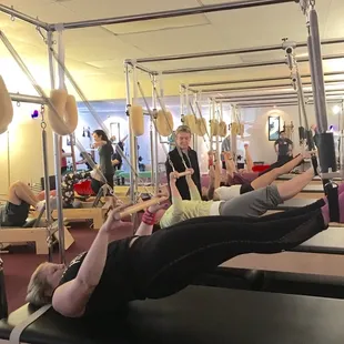 Breathing exercise on Cadillac