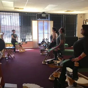 Arch and curl on Gyrotonics handles