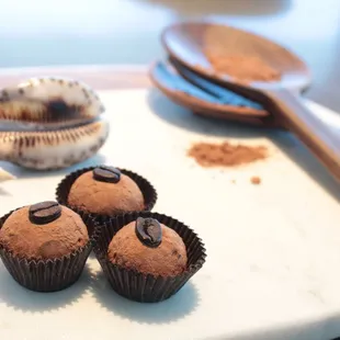 Our Coffee Brigadeiros combine the perfect balance of sweet and bold coffee flavors, using Kaua`i Coffee's Estate Roast.