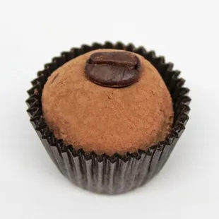 Coffee Brigadiero with espresso bean and cocoa powder. Made with Kaua`i Coffee.