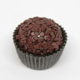 Crunchy dark chocolate Brigadeiro with cocoa nibs. Made with 70% Mānoa Chocolate Hawai`i.