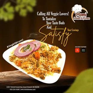 Craving something delicious and veggie-packed? Our Veg 65 Biryani has all the flavors you&apos;ll need to tantalize your taste buds!