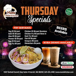 Delicious specials to treat your tastebuds at Momi Indian Kitchen