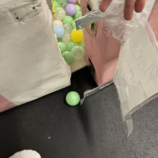 sharp broken metal bracketing that my 2 year old tripped on.