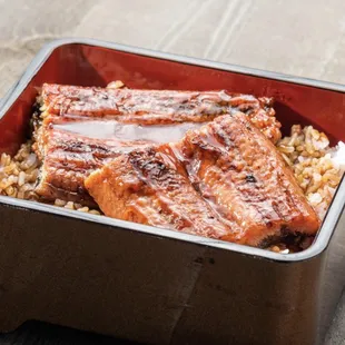 a close up of a meat dish