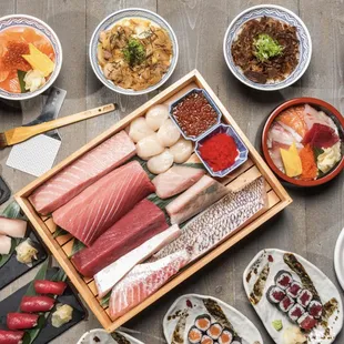 sushi, sashimi, food, sushi and sashimi