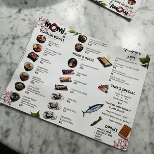 Menu-