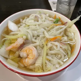 Shrimp Udon Noodle Soup