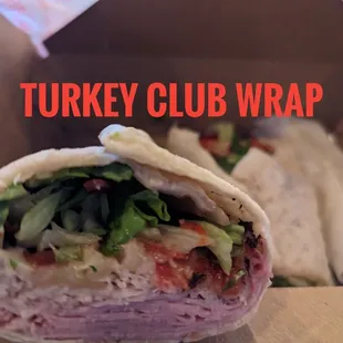 a turkey club wrap