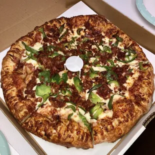 Medium bacon &amp; green pepper