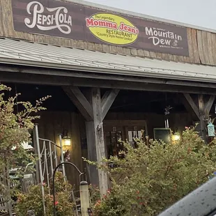 the front of the restaurant