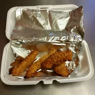 Order of chicken tenders (4). Comes with 1 dipping sauce of your choice.