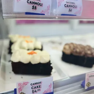 Large pieces of cake