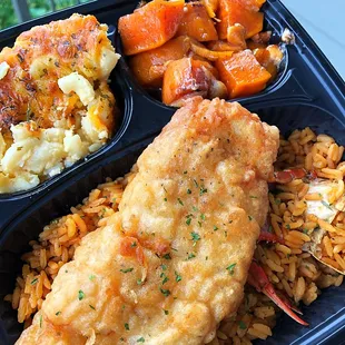 a meal in a plastic container