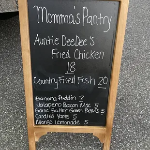 Menu at the Food Truck event at Rockpit Brewing, October 2023