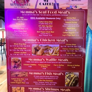 Mesa menu