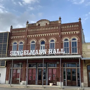 the front of the building