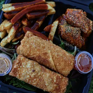 a meal in a plastic container