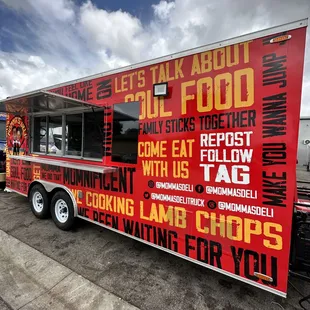 a food truck parked on the side of the road