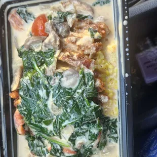 Crispy chicken rice bowl.